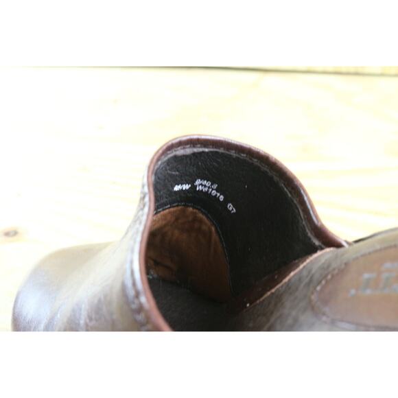 New Born Shoes Womens Sz 9 Brown Soft Leather 39 Mules Clogs Wedge Slip Ons - Picture 11 of 11